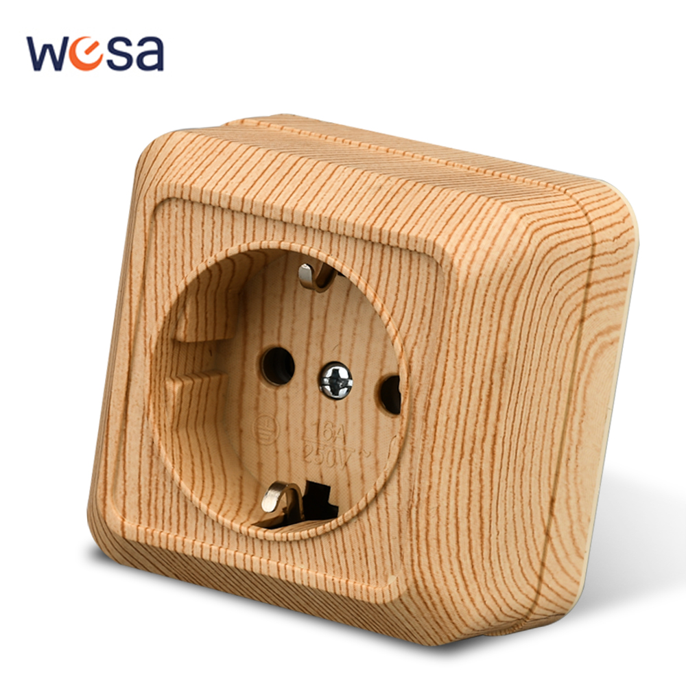 Outdoor Power Rack - WESA soket listrik permukaan dinding, kayu