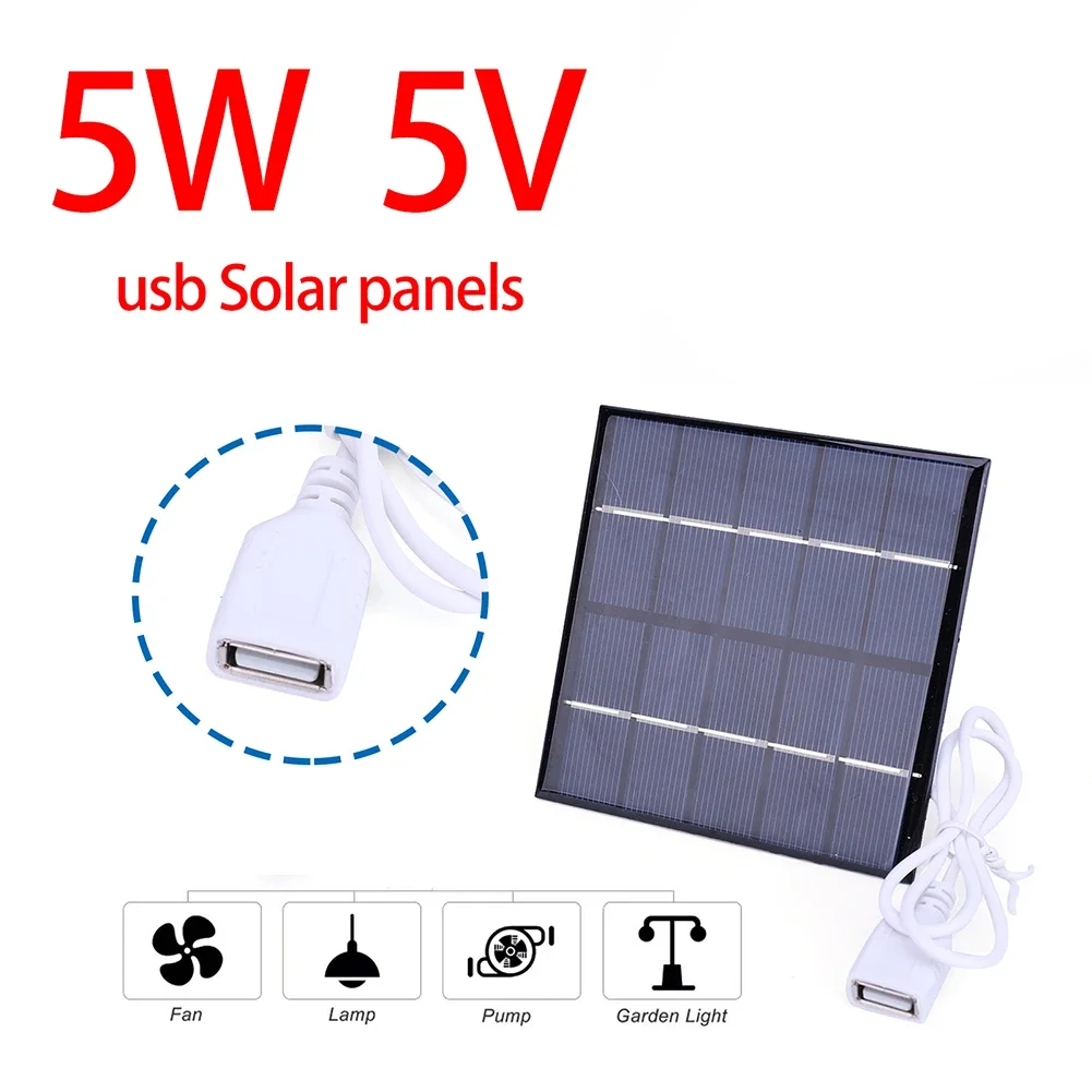 Outdoor Power Board - Panel surya 5W 5V, pengisi daya