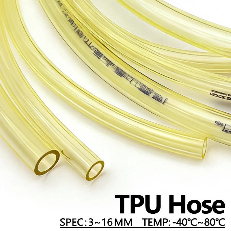 Outdoor Power Line - Selang Bahan Bakar TPU Kuning 50cm/1/2/3M