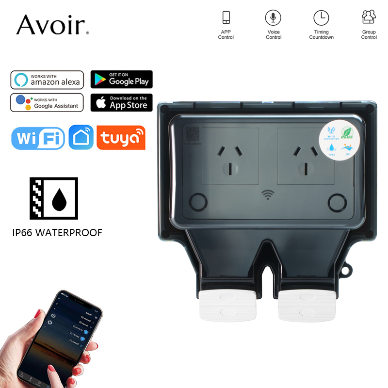 Outdoor Power Inlet Box - Avoir Tuya soket listrik tahan air