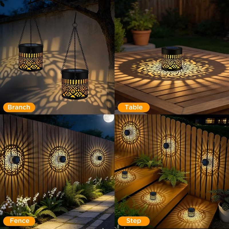 Outdoor Power Deals - Lampu Pagar Tenaga Surya Luar Ruangan,