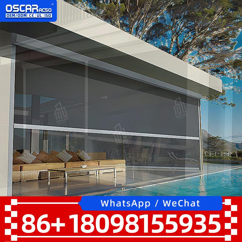 Gazebo Kanopi Luar Ruangan Mod - Outdoor Power Roller Shades ulasan dan harga
