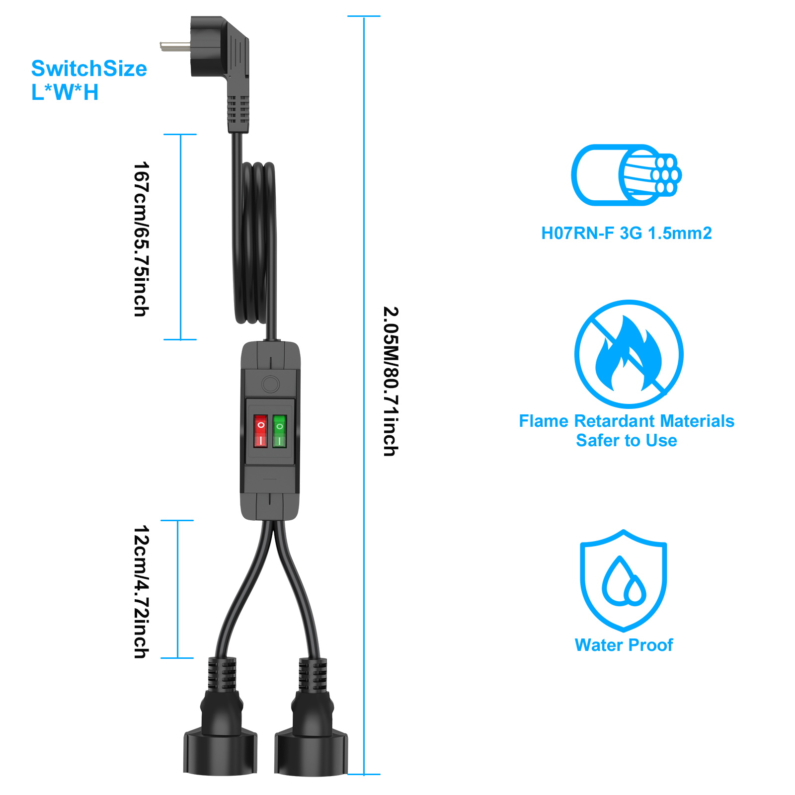 Kabel Ekstensi Colokan EU deng - Outdoor Power Extension ulasan dan harga
