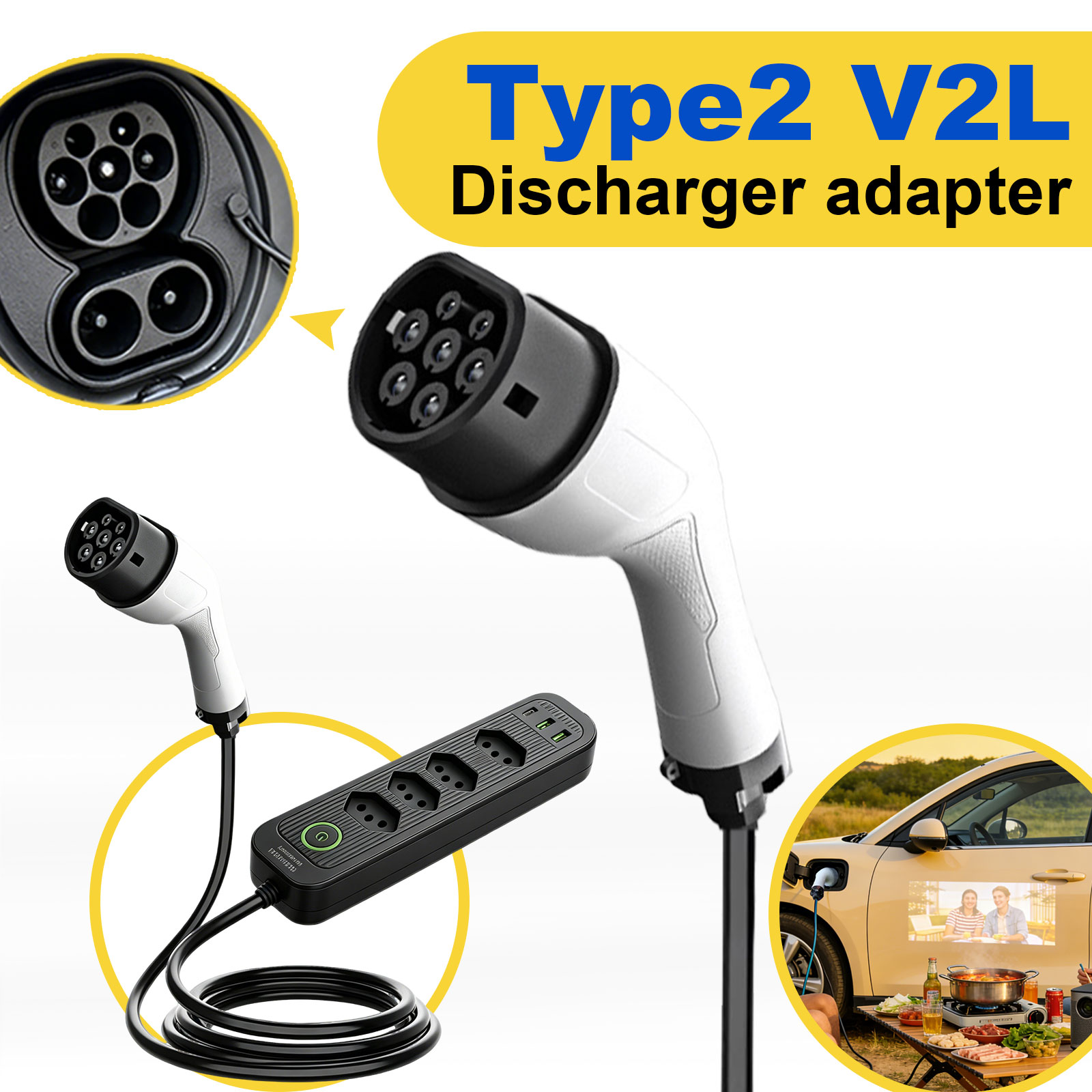 Adaptor Pengisian Daya Tipe 2  - Outdoor Power Rack ulasan dan harga