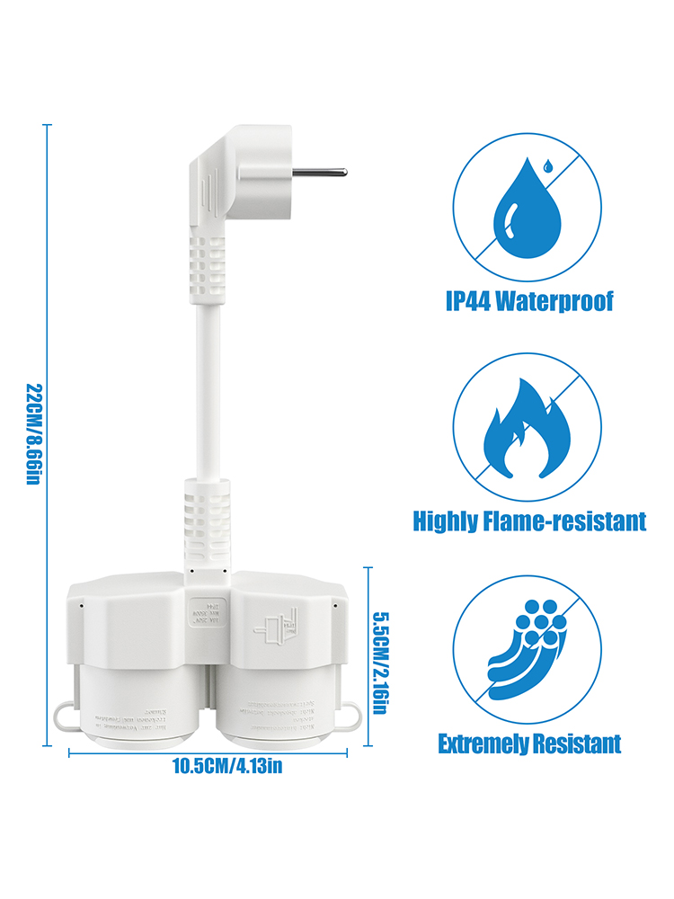 Kabel Ekstensi EU dengan 2 Sok - Outdoor Power Extension ulasan dan harga