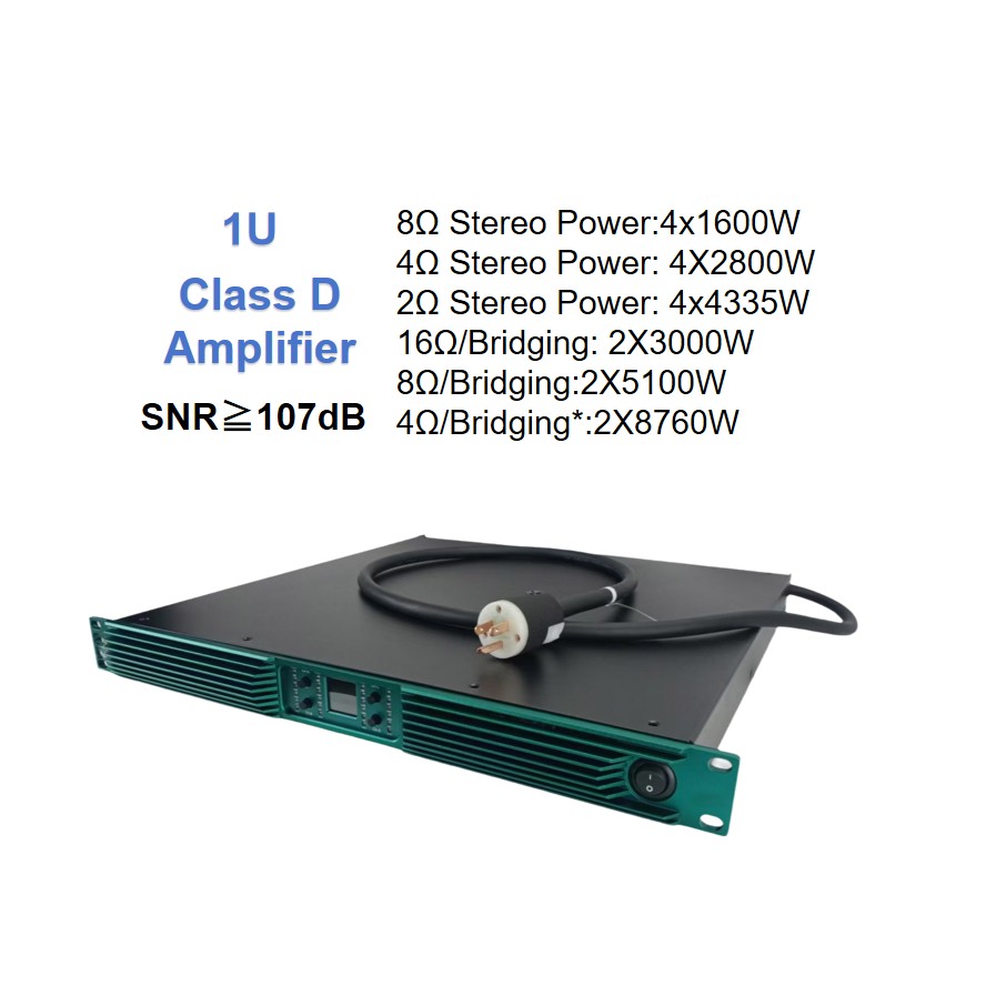 Penguat Daya Rak Kelas D 1600W - Outdoor Power Rack ulasan dan harga