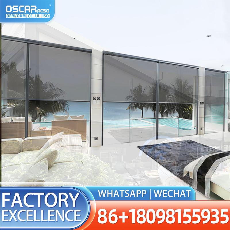 Tirai Gulung Vertikal Elektrik - Outdoor Power Roller Shades ulasan dan harga