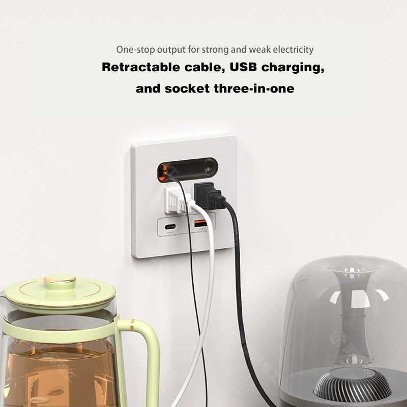 Anssin 12W Soket Panel Dinding - Outdoor Usb Power Strip ulasan dan harga