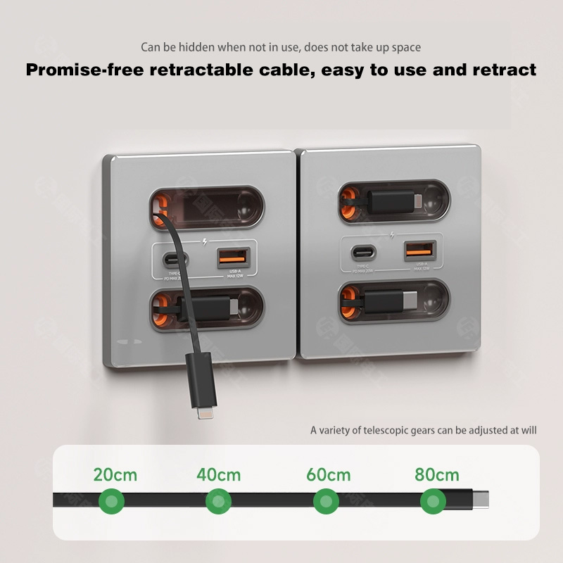 Anssin 12W Soket Panel Dinding - Outdoor Usb Power Strip ulasan dan harga