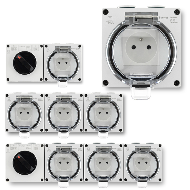 IP66 soket Perancis tahan air, - Outdoor Power Inlet Box ulasan dan harga