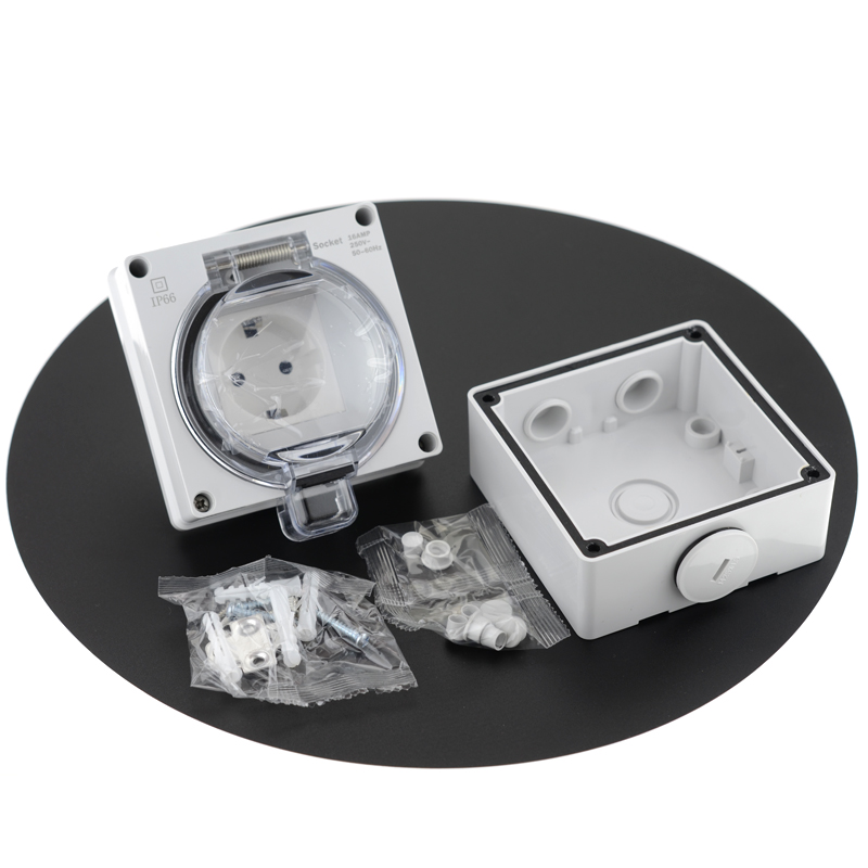 IP66 soket Perancis tahan air, - Outdoor Power Inlet Box ulasan dan harga